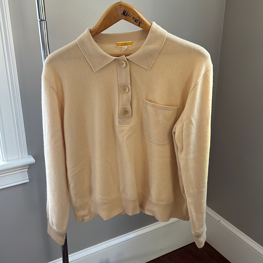 JCrew Cashmere collared sweater